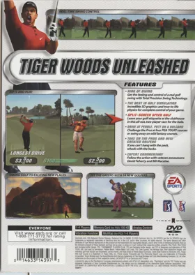 Tiger Woods PGA Tour 2002 box cover back